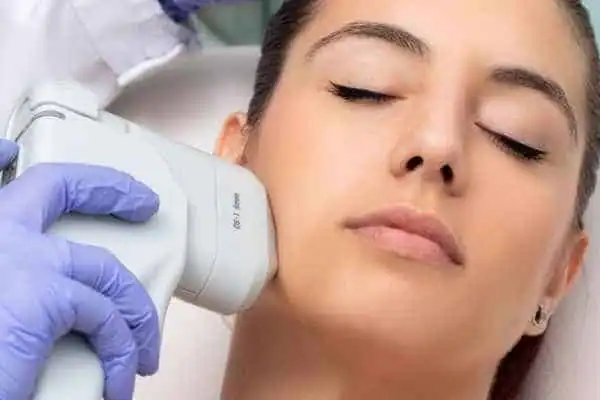 Image of woman having HIFU Dorset treatment