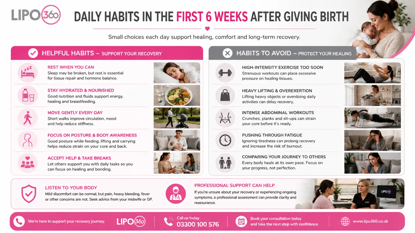 What to Do (and Avoid) in the First 6 Weeks After Giving Birth To Avoid Diastasis Recti 3 First 6 Weeks After Giving Birth To Avoid Diastasis Recti Dorset : Daily Habits in the First 6 Weeks After Giving Birth
